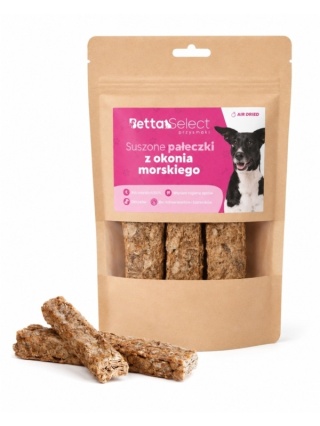 BETTA SELECT Suszone pałeczki z okonia morskiego – naturalny gryzak dla psa, 100 g