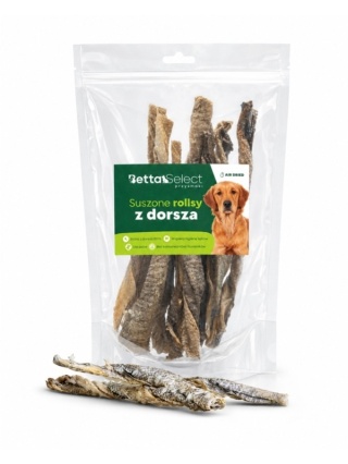 BETTA SELECT Suszone rollsy z dorsza – naturalny gryzak dla psa, 100 g