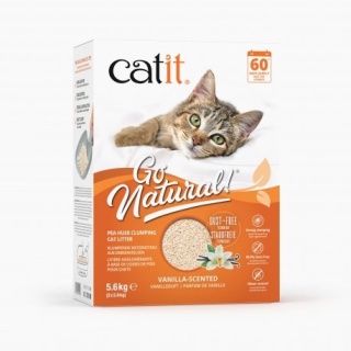 Catit Go Natural Pea Husk Litter – mocno zbrylający żwirek z łupin grochu, waniliowy, 5,6 kg