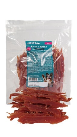 Chrup&Go Paski Jerky z piersią kaczki – miękkie przysmaki dla psa, 500 g