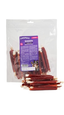 Chrup&Go Szaszłyk z piersią kaczki – przysmak do gryzienia dla psa, 500 g