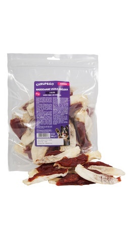 Chrup&Go Nadziewane uszka królika z kaczką – przysmak do gryzienia dla psa, 500 g