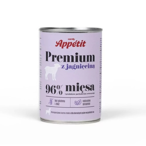 Comfy Appetit Premium Jagnięcina 400 g – Mokra karma pełnoporcjowa dla psów