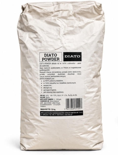 DIATO POWDER Ziemia Okrzemkowa 10 kg – naturalny diatomit do higieny, osuszania i pochłaniania wilgoci