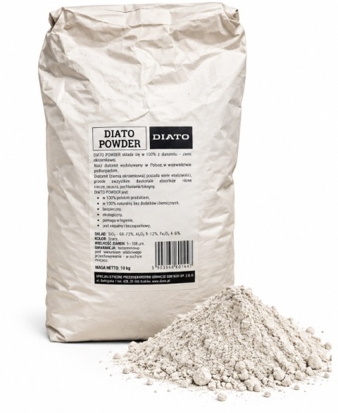 DIATO POWDER Ziemia Okrzemkowa 10 kg – naturalny diatomit do higieny, osuszania i pochłaniania wilgoci