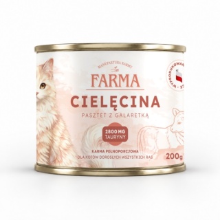 Farma Kaczka 200 g – monoproteinowa karma mokra dla kota 98,8% kaczki