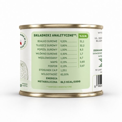 Farma Jagnięcina 200 g – monoproteinowa karma mokra dla kota 98,8% jagnięciny