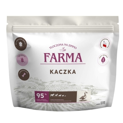 Farma Kaczka Hipoalergiczna karma tłoczona na zimno, 2 kg