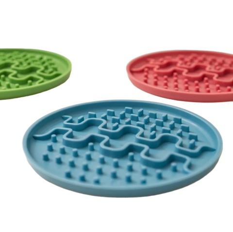 Fiboo Lollipop Mini – mata spowalniająca jedzenie i do lizania, różowy , Ø13 cm