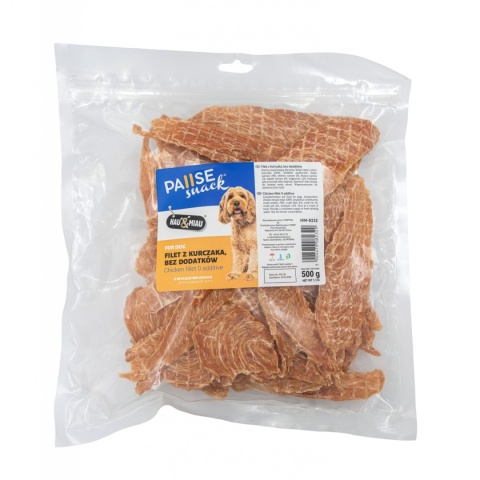 Hau & Miau Pause Snack Filet z Kurczaka – naturalny przysmak dla psa, 500 g
