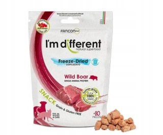 I'm different Wild Boar Dzik Liofilizowane przysmaki dla psa i kota 40g