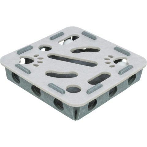 Interaktywna zabawka dla kota, filcowe pudełeczko z piłeczkami na smaczki, do grzebania 30 cm x 7,5 cm Trixie