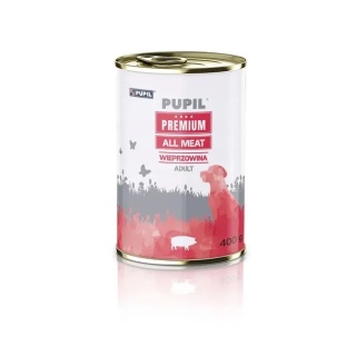 Karma mokra dla psa PUPIL Premium All Meat ADULT wieprzowina 400 g