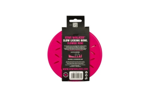 Kiwi Walker Slow Licking Bowl FLOWER MINI – miska spowalniająca jedzenie i lizanie dla psa i kota różowa
