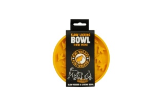 Kiwi Walker Slow Licking Bowl FLOWER MINI – miska spowalniająca jedzenie i lizanie dla psa i kota pomarańczowa