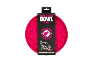 Kiwi Walker Slow Licking Bowl PAW MAXI różowa – miska spowalniająca jedzenie i lizanie dla psa i kota