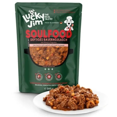 Lucky Jim SoulFood Gulasz z Wołowiną i Papryką 300 g pełnoporcjowa karma mokra dla psa