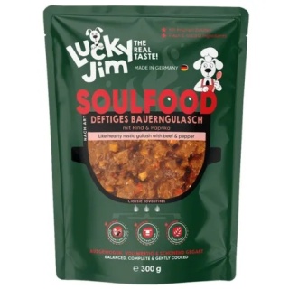 Lucky Jim SoulFood Gulasz z Wołowiną i Papryką 300 g pełnoporcjowa karma mokra dla psa