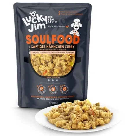 Lucky Jim SoulFood Chicken Curry 300 g – pełnoporcjowa karma mokra dla psa