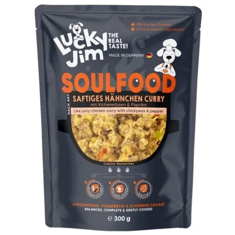 Lucky Jim SoulFood Chicken Curry 300 g – pełnoporcjowa karma mokra dla psa