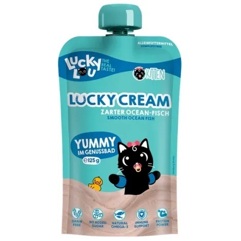 Lucky Lou Lucky Cream Kitten Ryby Oceaniczne 125 g – kremowa pełnoporcjowa karma mokra dla kociąt