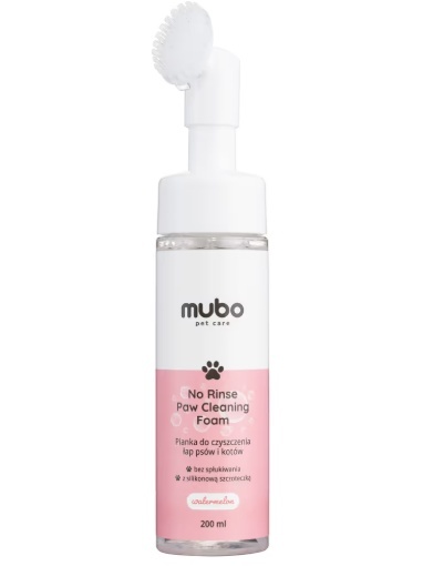 Mubo No Rinse Paw Cleaning Foam Watermelon 200ml - pianka do mycia łapek psa i kota, bez spłukiwania, wiśniowa