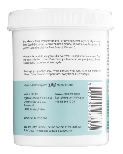 Mubo Pet Dental Finger Wipes – nakładki na palec do czyszczenia zębów psa i kota, 30 szt.