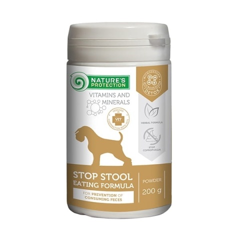 Nature’s Protection Stop Stool Eating Formula – suplement dla psów z tendencją do koprofagii, proszek, 200 g