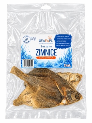 OFiuFiuPL Suszone Zimnice 100 g – naturalny rybny przysmak dla psa, 2 szt.