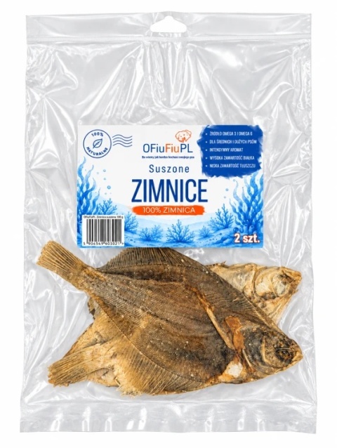 OFiuFiuPL Suszone Zimnice 100 g – naturalny rybny przysmak dla psa, 2 szt.