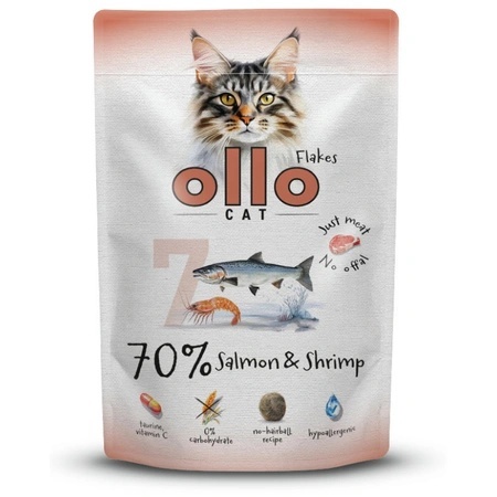 Ollo karma mokra dla kota łosoś i krewetki saszetka 85g