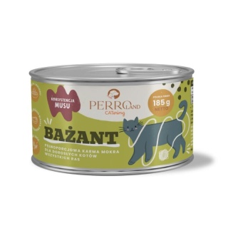 PERROland CATering Bażant – pełnoporcjowa mokra karma dla kota, mus, 185 g