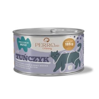 PERROland CATering Tuńczyk – pełnoporcjowa mokra karma dla kota, mus, 185 g