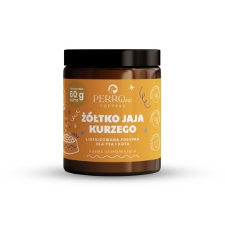 PERROland Toppers Żółtko Jaja – liofilizowana posypka dla psa i kota, 60 g