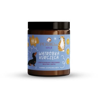 PERROland Voilà Wątróbka kurczęca – liofilizowany przysmak dla psa i kota, 60 g