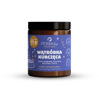 PERROland Toppers Wątróbka Kurczęca – liofilizowana posypka dla psa i kota, 60 g