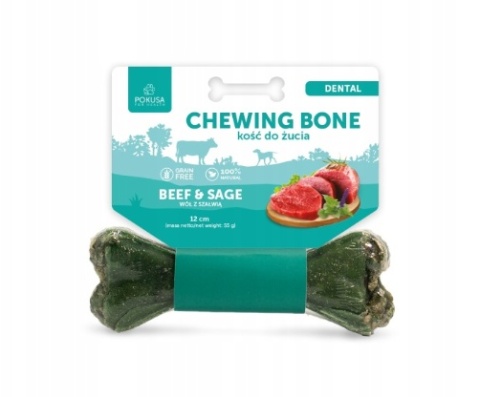 Pokusa - Chewing Bone Dental - Kość do żucia - Wół z Szałwią - 12cm