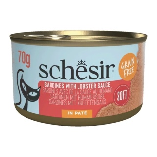 Schesir Schesir Cat Grill dla kota pasta z sardynek w sosie z homara 70g puszka