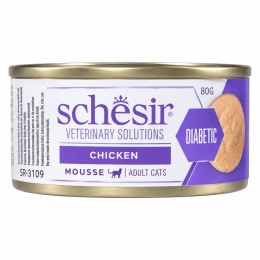 Schesir Veterinary Solutions Diabetic Kurczak w Musie 80 g – dietetyczna karma mokra dla kota