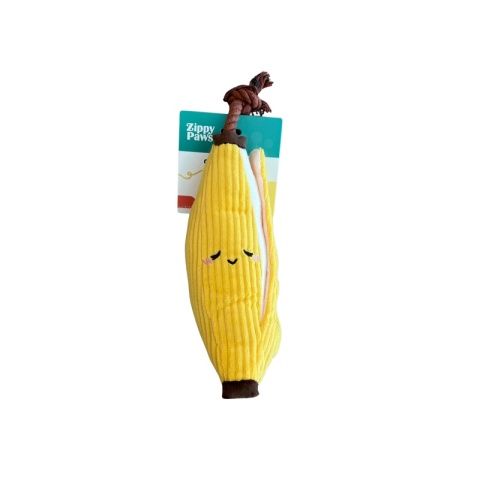 ZippyPaws Banan z liną – pluszowa zabawka do szarpania dla psa, 30 cm