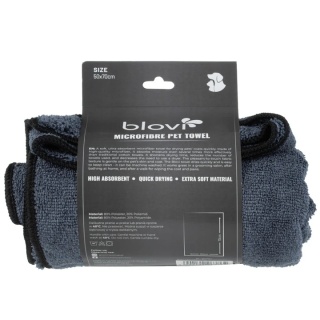 Blovi Microfibre Pet Towel 50×70 cm – superchłonny ręcznik z mikrofibry dla psa i kota, szary