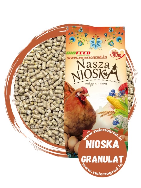 Biofeed Nioska Granulowana 5kg – pełnoporcjowa pasza dla kur niosek na wysoką nieśność i mocne skorupki jaj