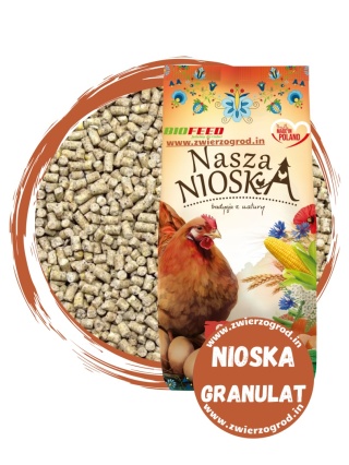 Biofeed Nioska Granulowana 25 kg – pełnoporcjowa pasza dla kur niosek na wysoką nieśność i mocne skorupki jaj