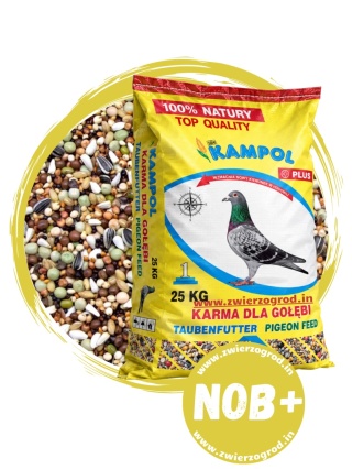 Kampol Karma dla Gołębi Nasiona Drobne OleistoBiałkowe NOB 25kg energetyczna mieszanka białkowa na loty, regenerację i pierzenie