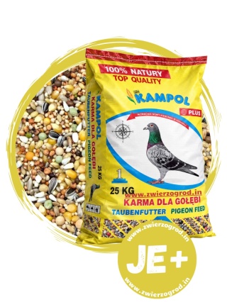 Kampol Karma dla Gołębi Junior Extra Sport Plus JE+ 25 kg– mieszanka dla młodych gołębi wzrost kondycja i przygotowanie do lotów
