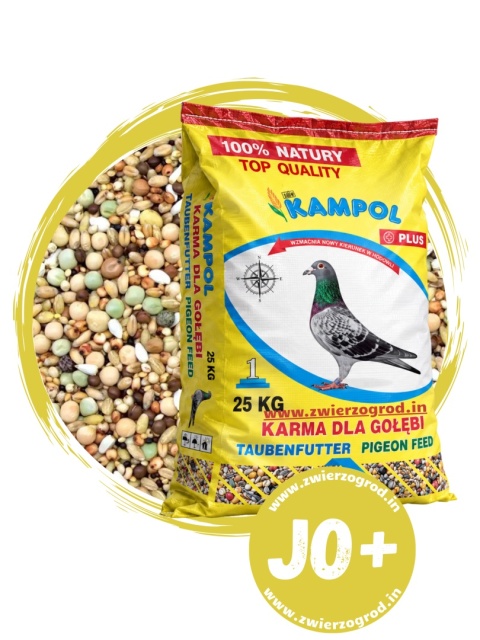 Kampol Karma dla Gołębi Junior O Start Plus JO+ 25kg – specjalistyczna mieszanka dla młodych gołębi po odsadzeniu