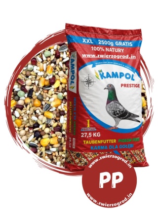 Kampol Pierzeniowa Prestige P-P 27,5 kg – karma dla gołębi na pierzenie, wzrost i regenerację piór