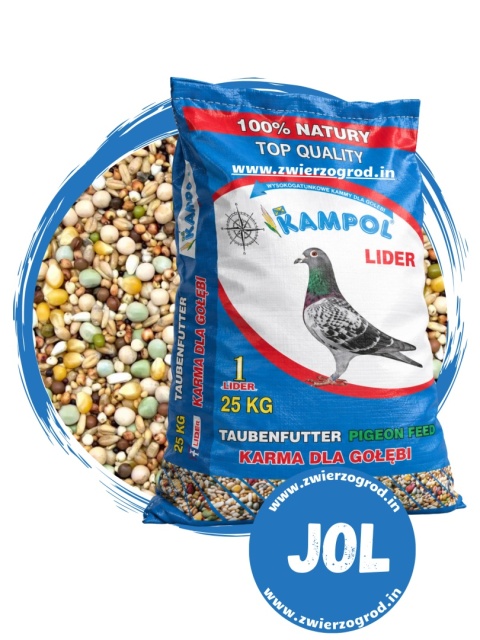 Kampol Junior Odchów Lider JO-L 25 kg – karma dla młodych gołębi po odsadzeniu