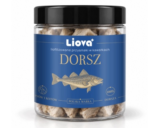 Liova dORSZ 40 g – liofilizowane mięso dorsza, dla psa i kota