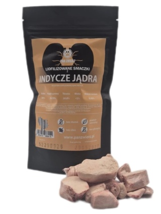 Pan Zwierz Liofilizowane Jądra Indycze – naturalne, monobiałkowe przysmaki dla psa i kota, 100% podrobów